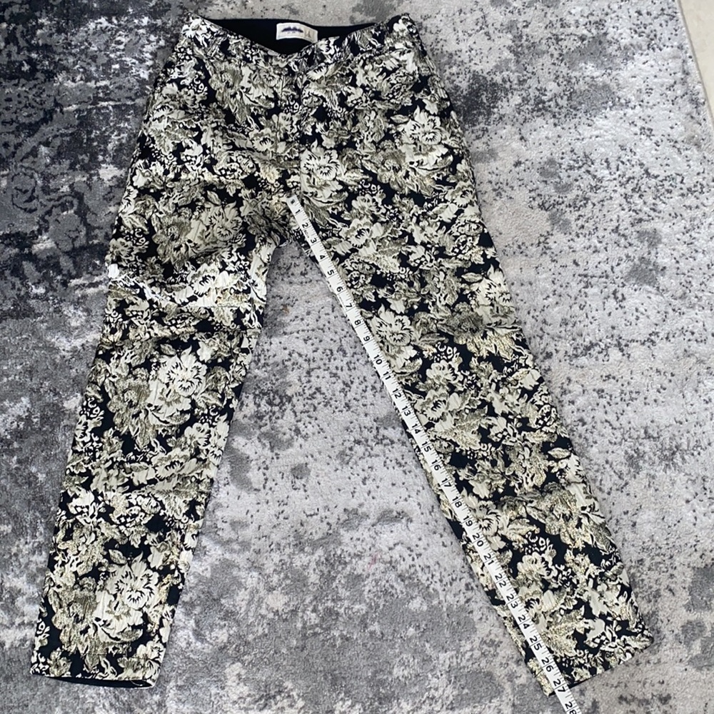 Abercrombie & Fitch Brocade Black & Gold trouser Pants - Picture 6 of 7
